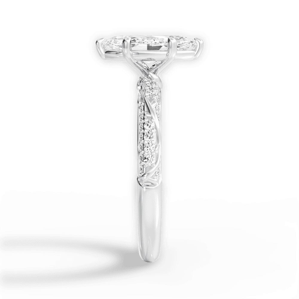 14kt White Gold/18kt White Gold/Platinum/marquise/perspective