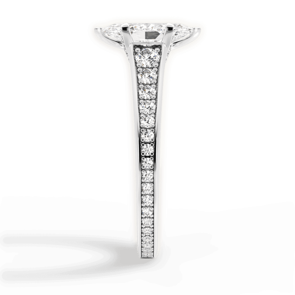 14kt White Gold/18kt White Gold/Platinum/marquise/perspective