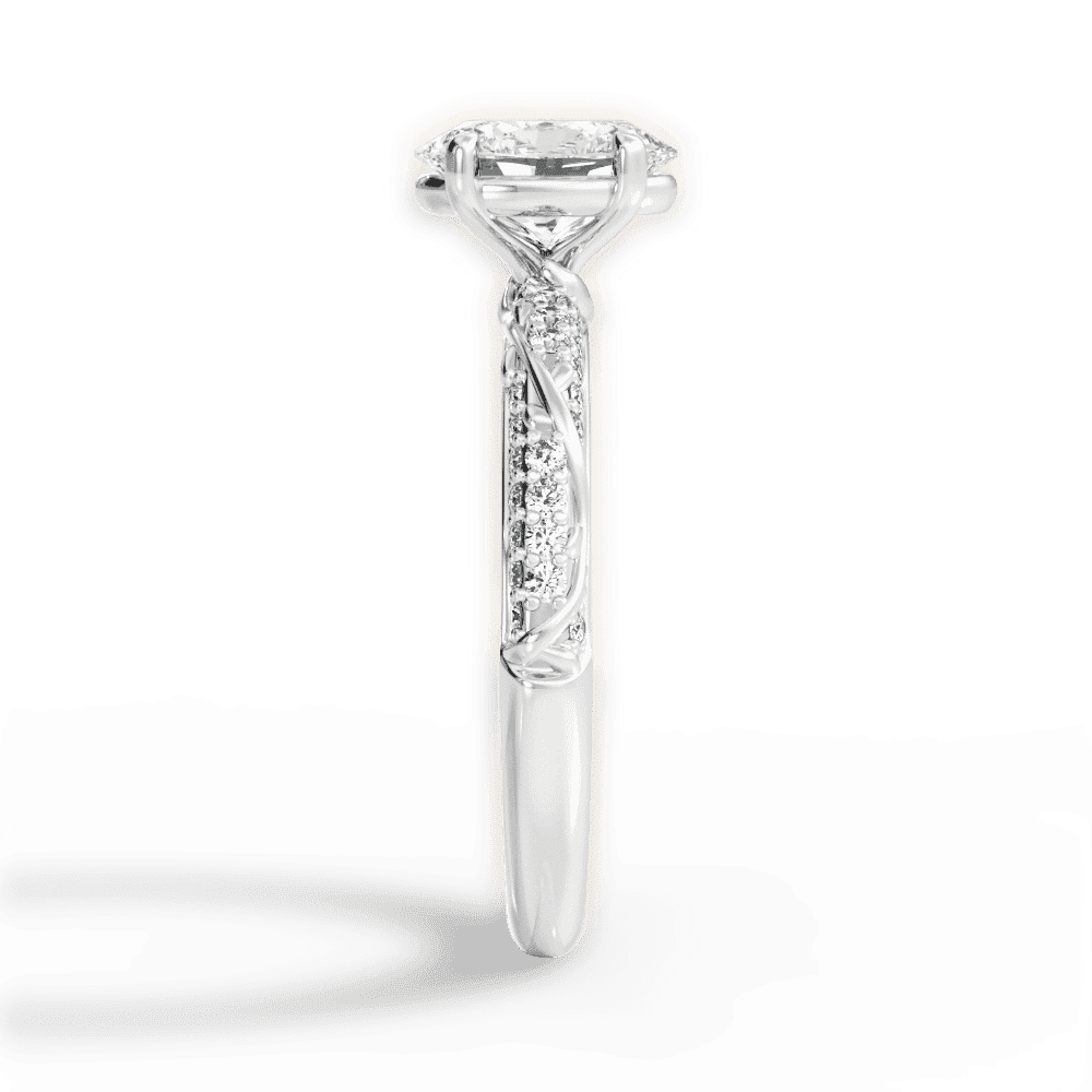 14kt White Gold/18kt White Gold/Platinum/oval/perspective