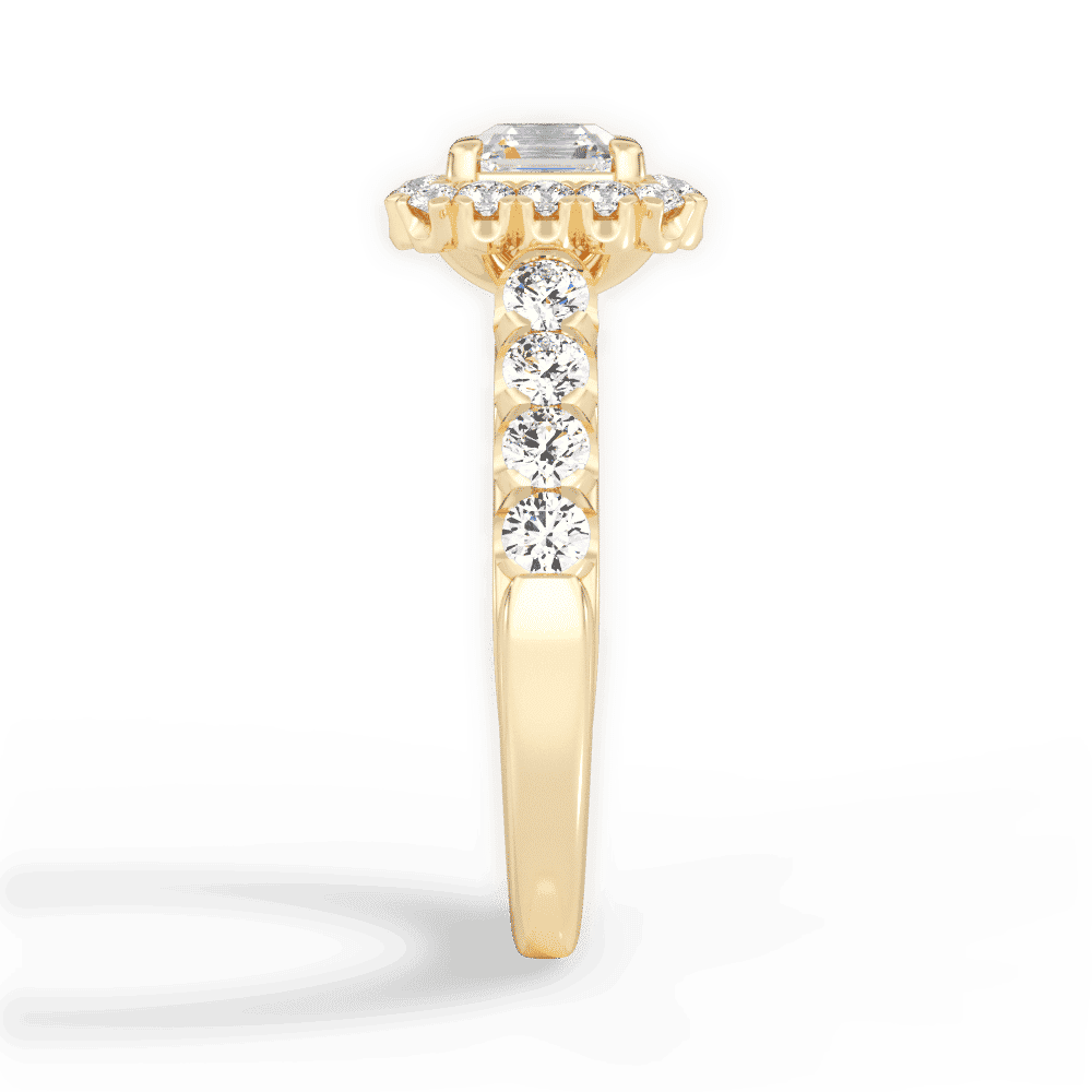 14kt Yellow Gold/18kt Yellow Gold/asscher/perspective