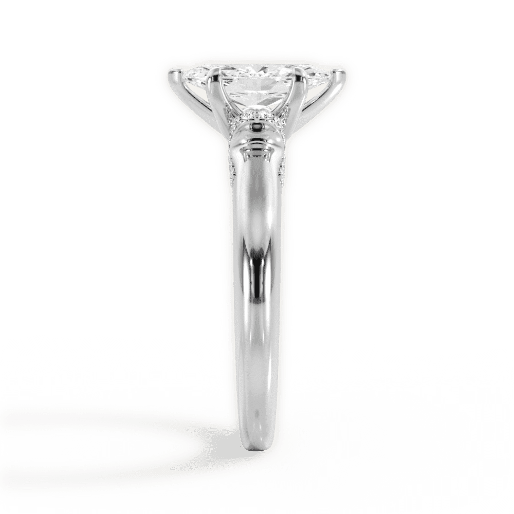 14kt White Gold/18kt White Gold/Platinum/marquise/perspective