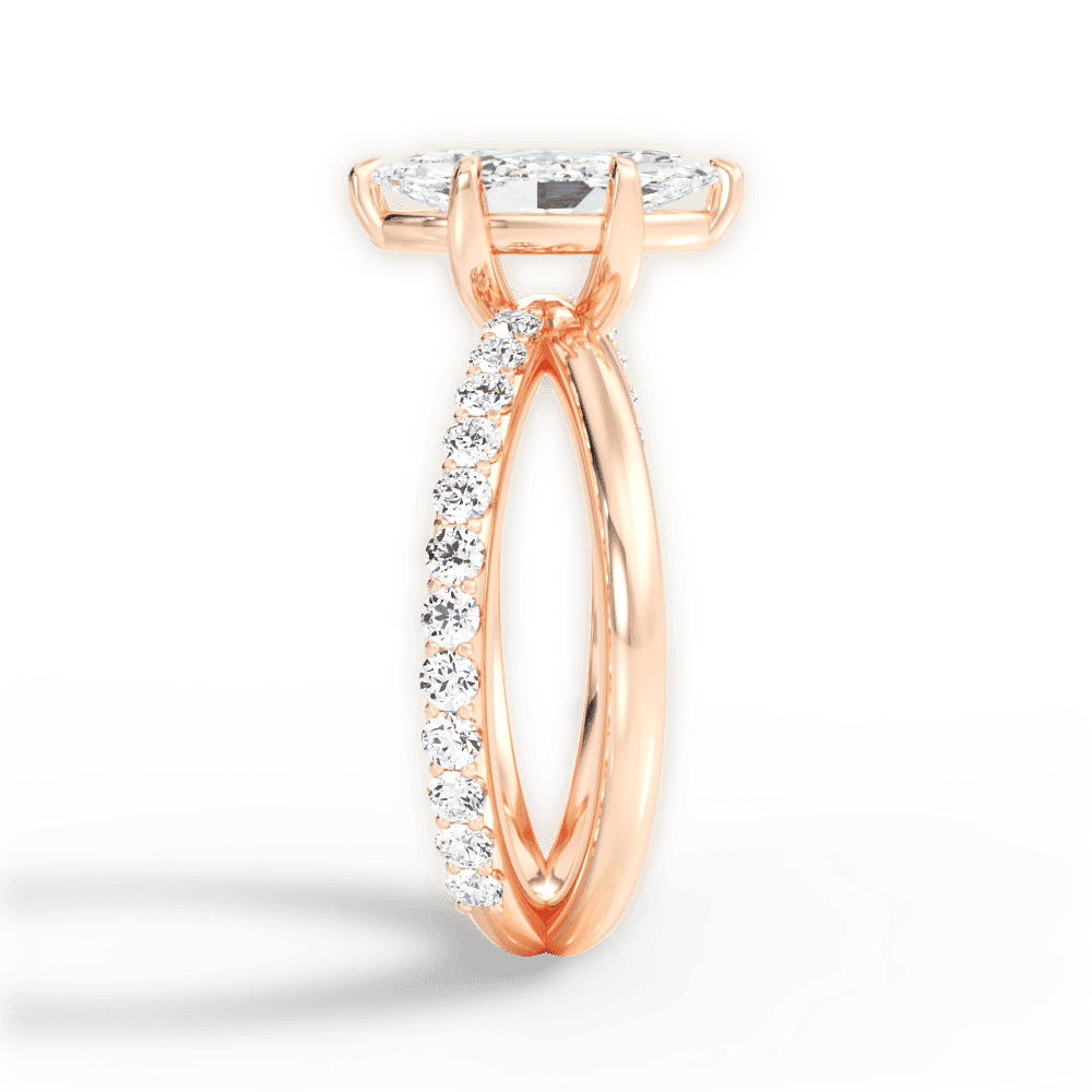 14kt Rose Gold/18kt Rose Gold/marquise/perspective