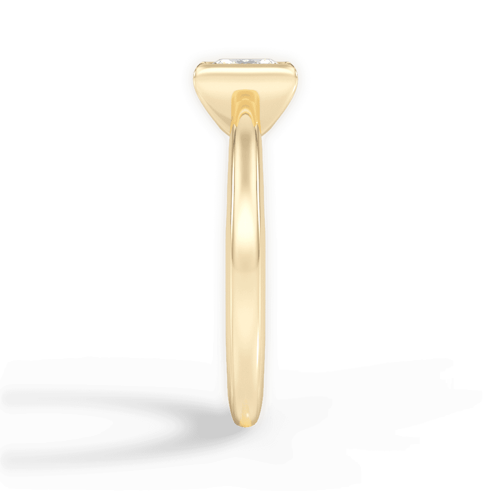 14kt Yellow Gold/18kt Yellow Gold/princess/perspective