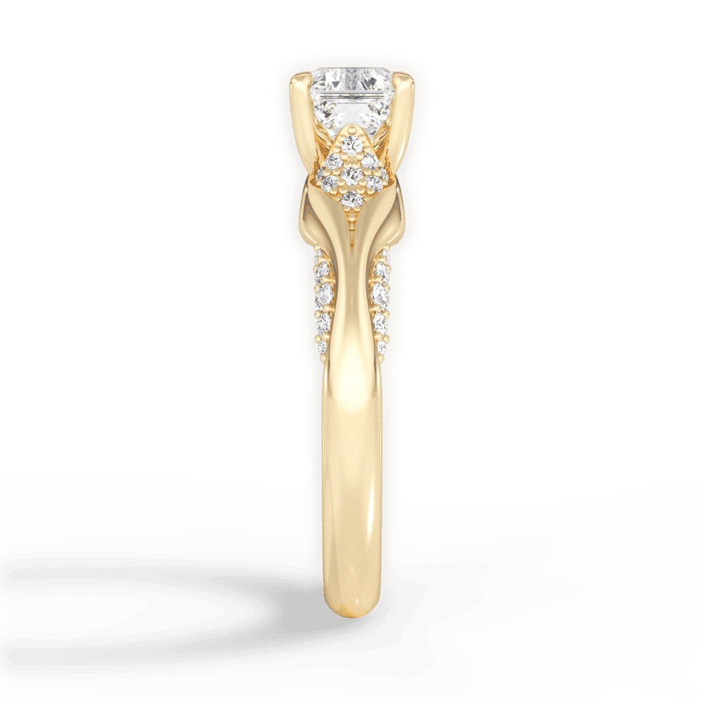14kt Yellow Gold/18kt Yellow Gold/asscher/perspective