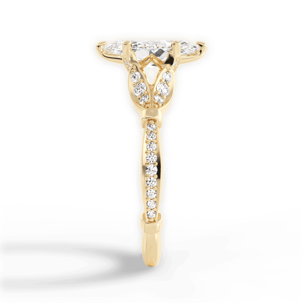 14kt Yellow Gold/18kt Yellow Gold/marquise/perspective