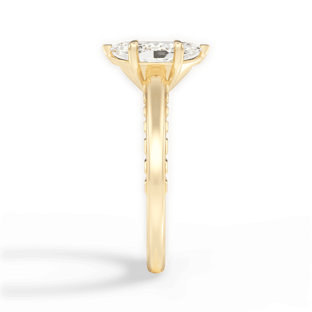 14kt Yellow Gold/18kt Yellow Gold/marquise/perspective