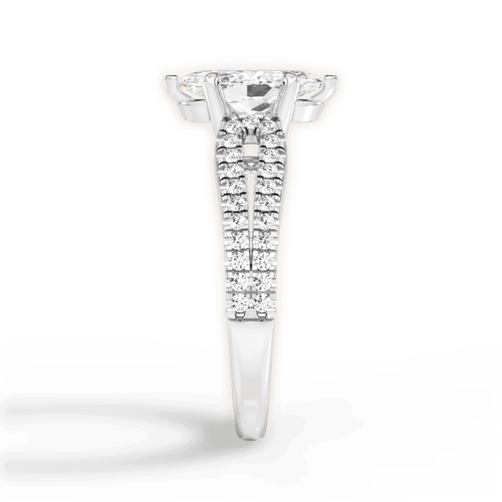 14kt White Gold/18kt White Gold/Platinum/marquise/perspective