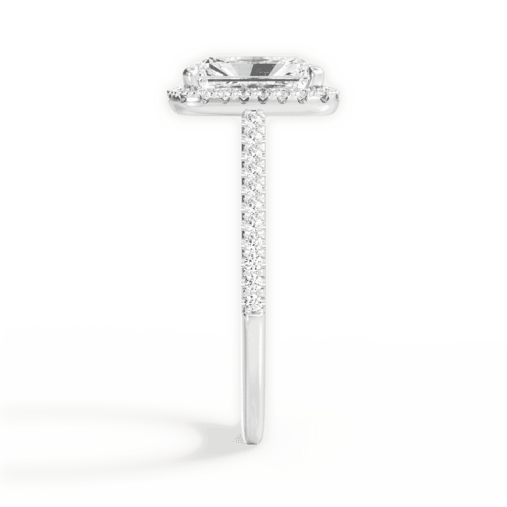 14kt White Gold/18kt White Gold/Platinum/radiant/perspective