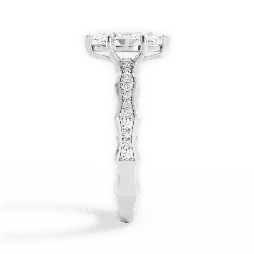 14kt White Gold/18kt White Gold/Platinum/marquise/perspective