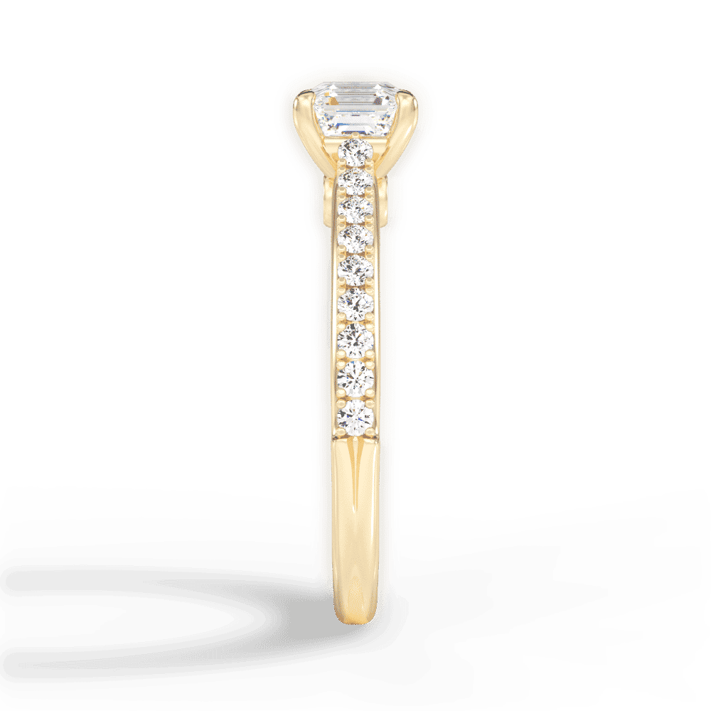 14kt Yellow Gold/18kt Yellow Gold/asscher/perspective