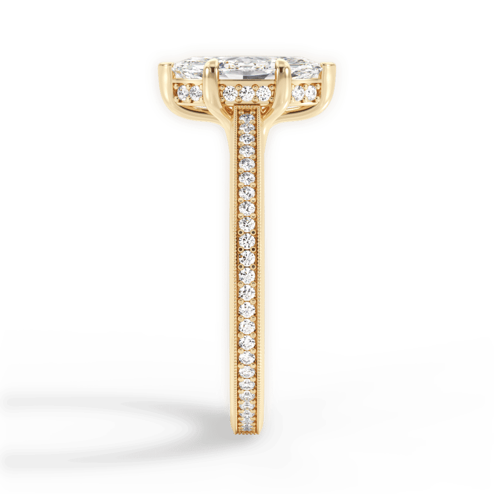 14kt Yellow Gold/18kt Yellow Gold/marquise/perspective