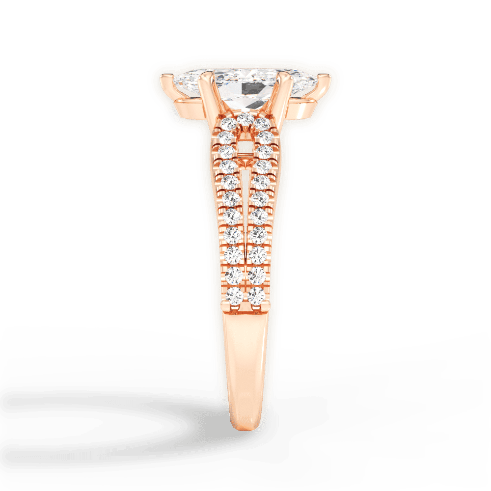 14kt Rose Gold/18kt Rose Gold/marquise/perspective