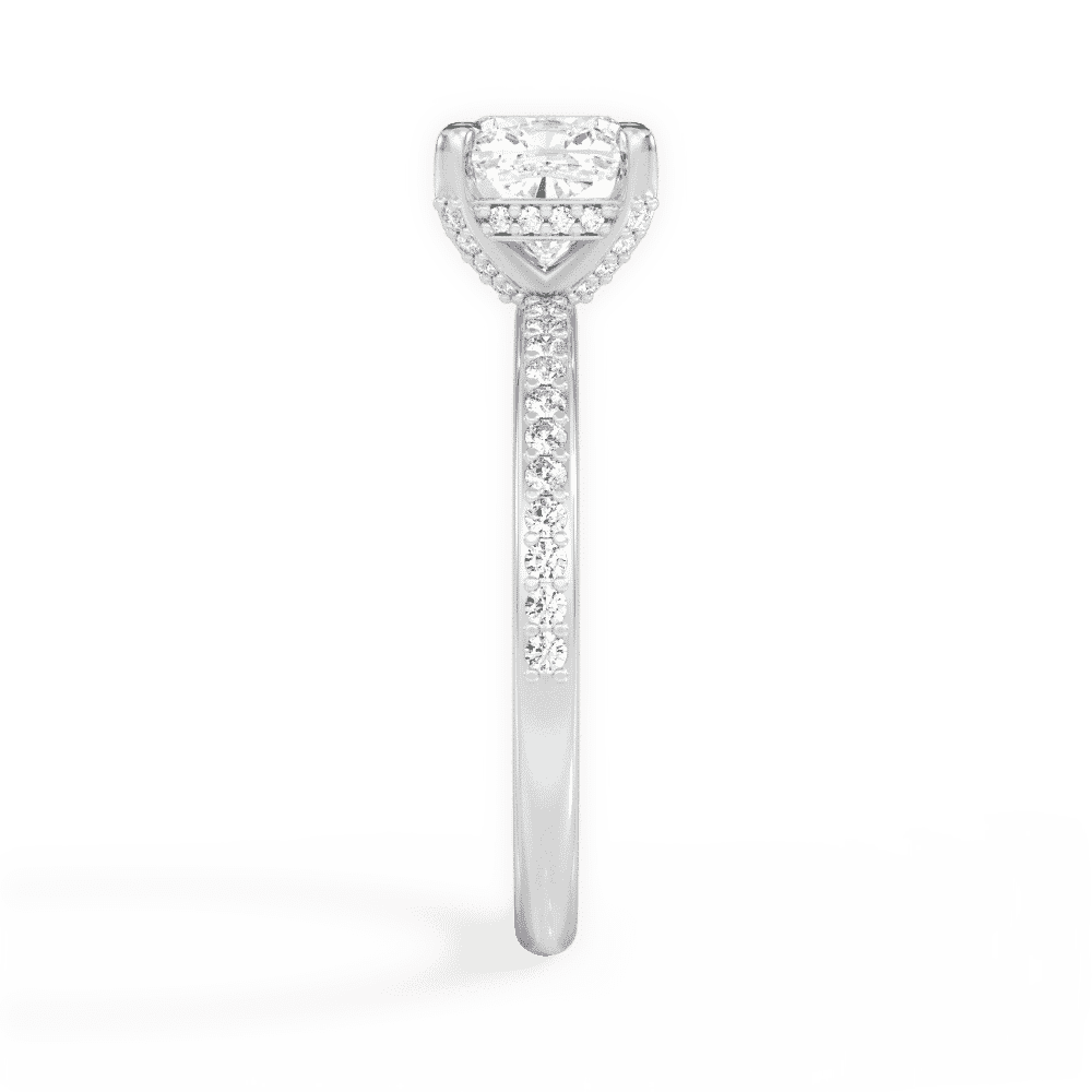 14kt White Gold/18kt White Gold/Platinum/cushion/perspective