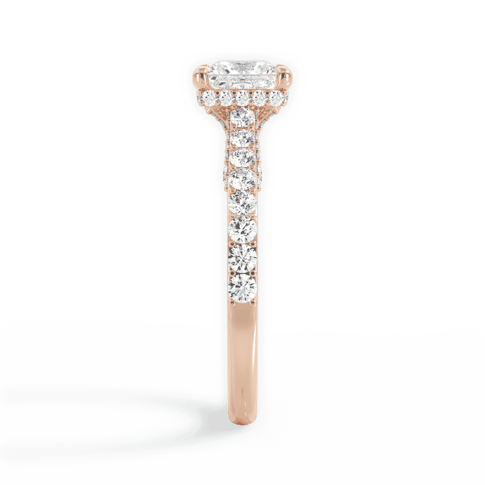 14kt Rose Gold/18kt Rose Gold/princess/perspective
