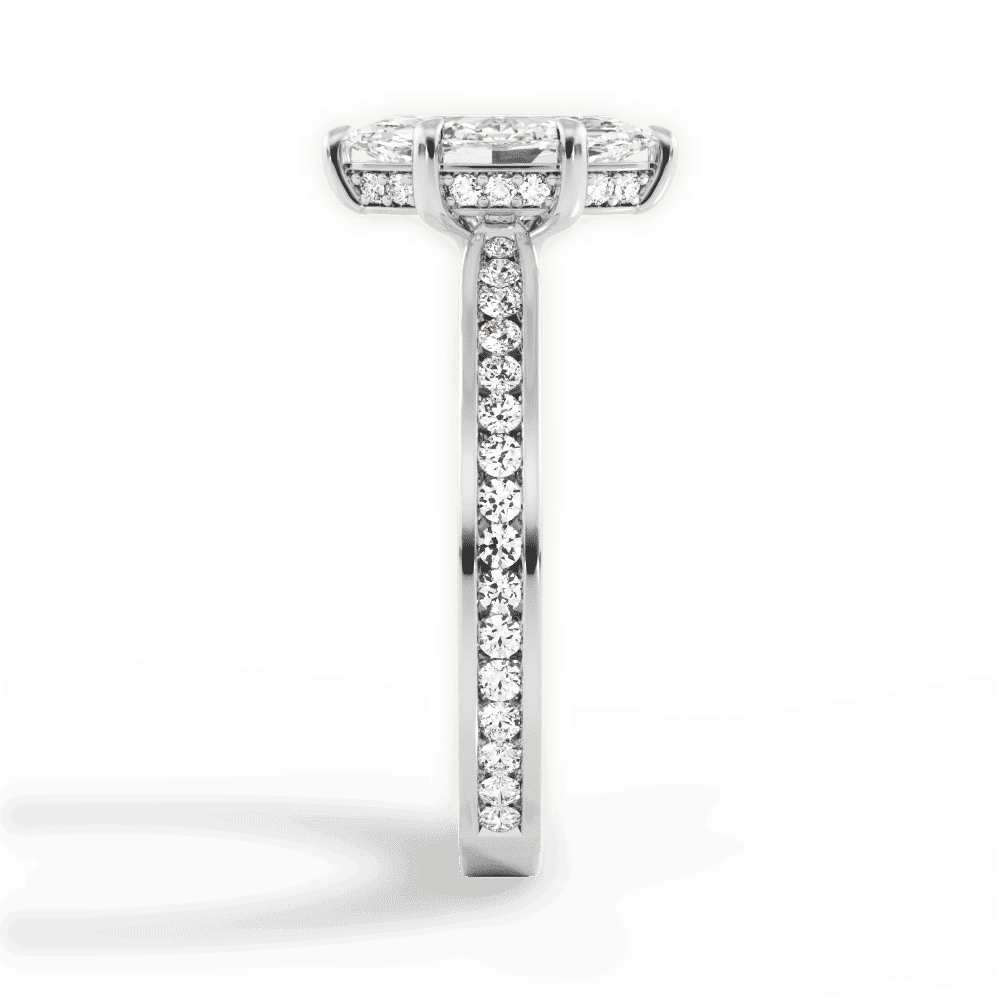 14kt White Gold/18kt White Gold/Platinum/marquise/perspective