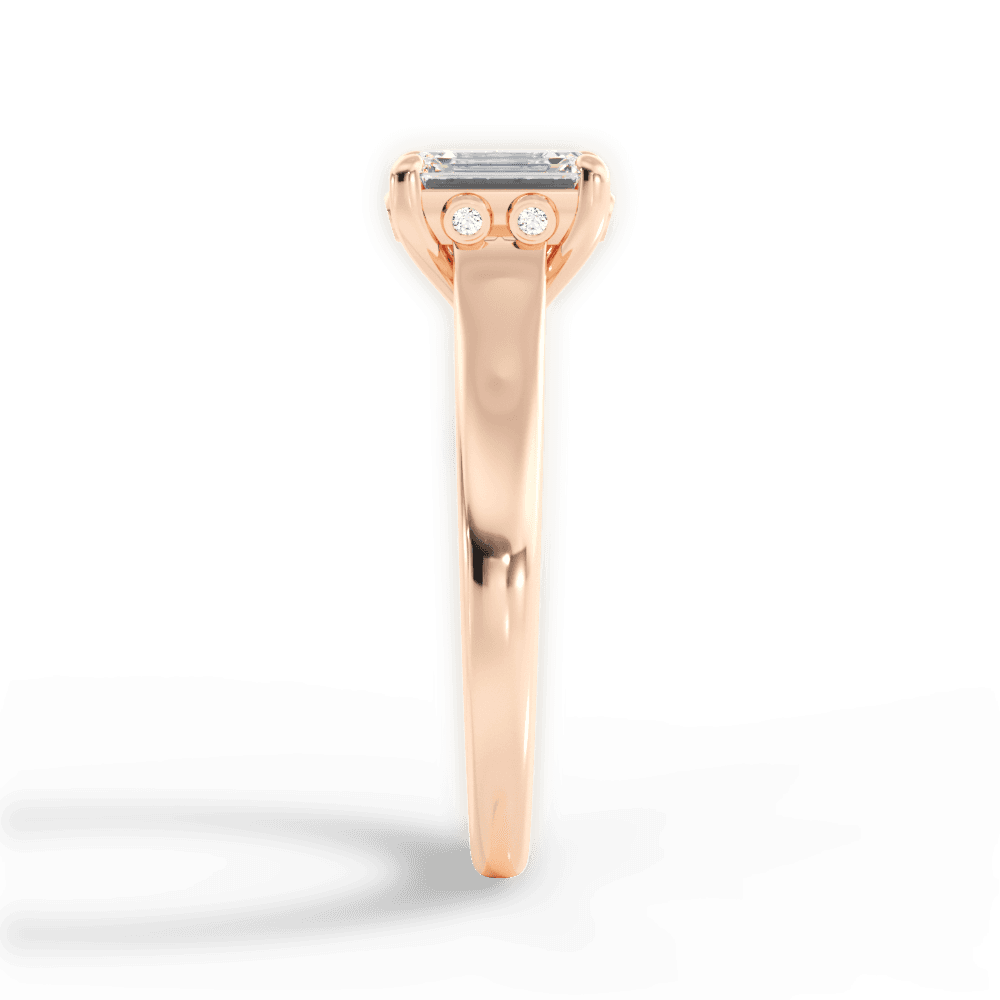 14kt Rose Gold/18kt Rose Gold/emerald/perspective