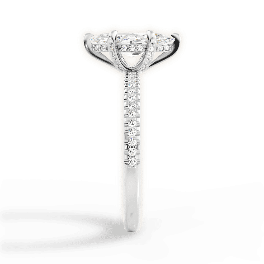 14kt White Gold/18kt White Gold/Platinum/marquise/perspective