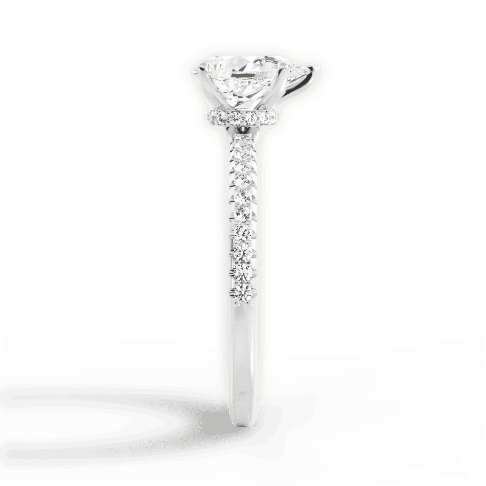 14kt White Gold/18kt White Gold/Platinum/pear/perspective