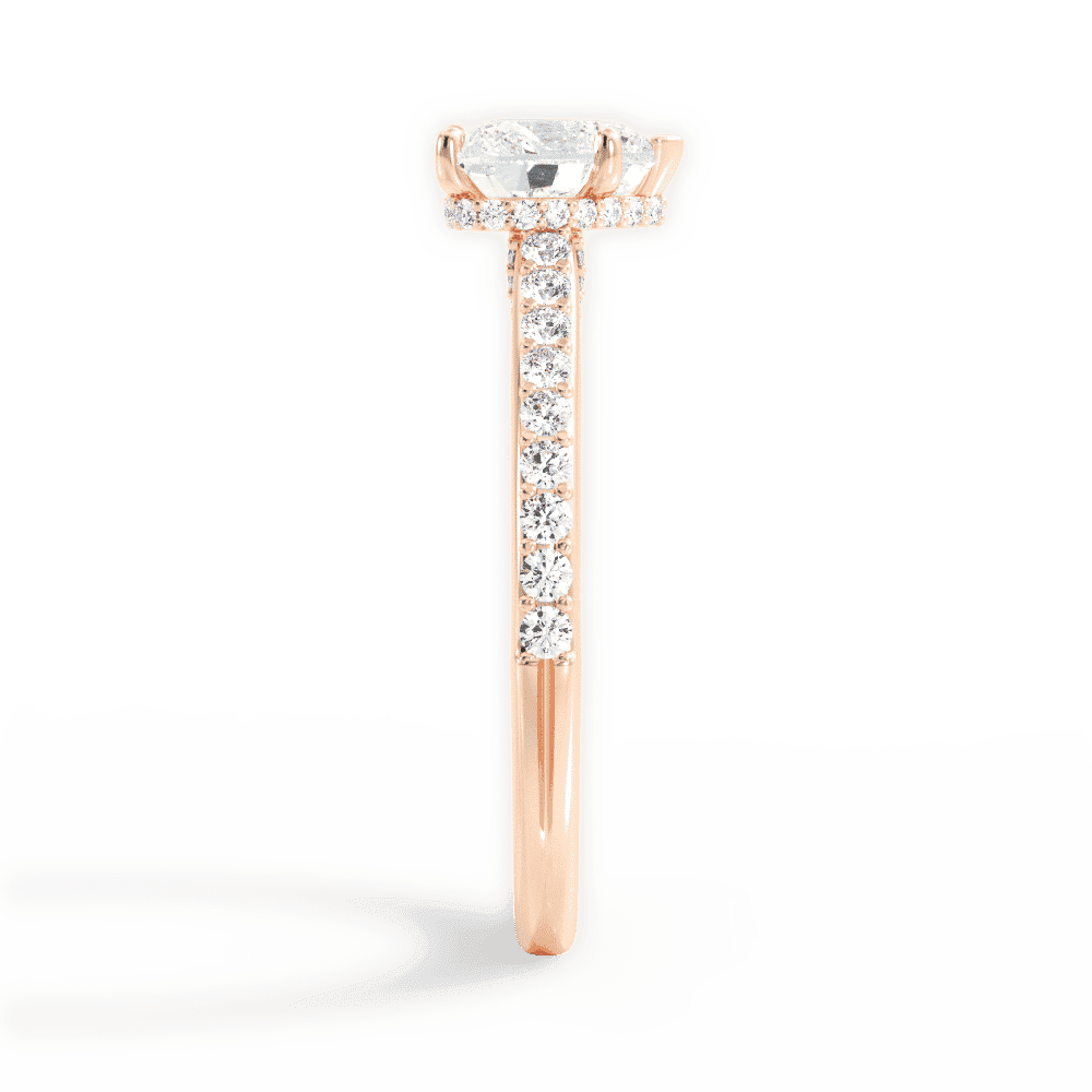 14kt Rose Gold/18kt Rose Gold/heart/perspective