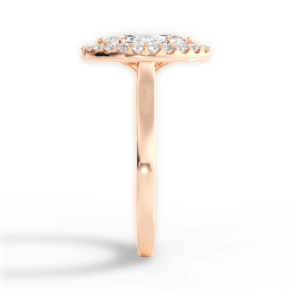 14kt Rose Gold/18kt Rose Gold/marquise/perspective