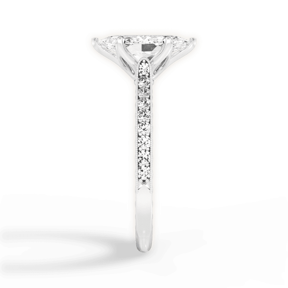 14kt White Gold/18kt White Gold/Platinum/marquise/perspective