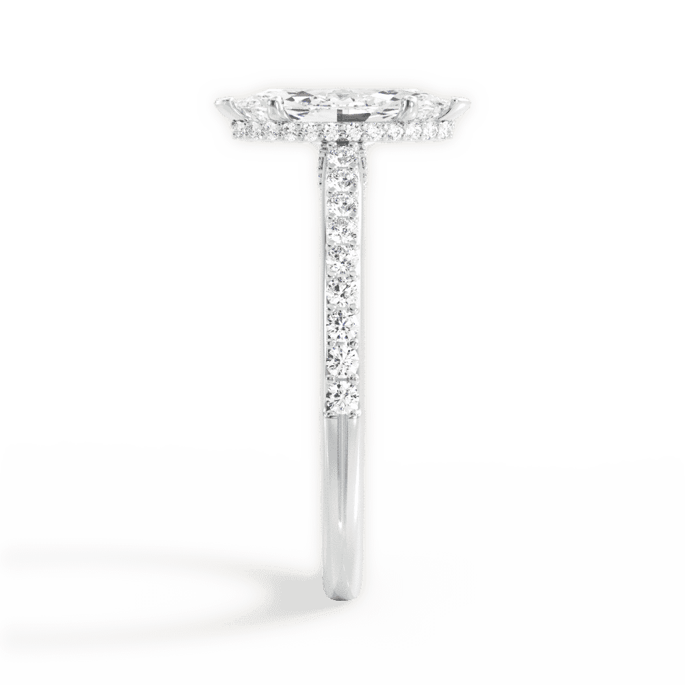 14kt White Gold/18kt White Gold/Platinum/marquise/perspective