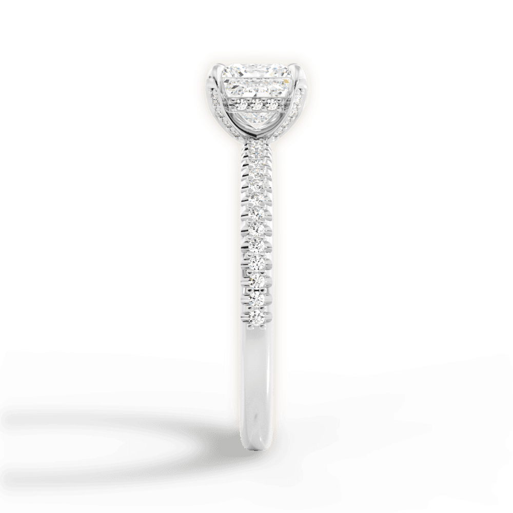 14kt White Gold/18kt White Gold/Platinum/princess/perspective