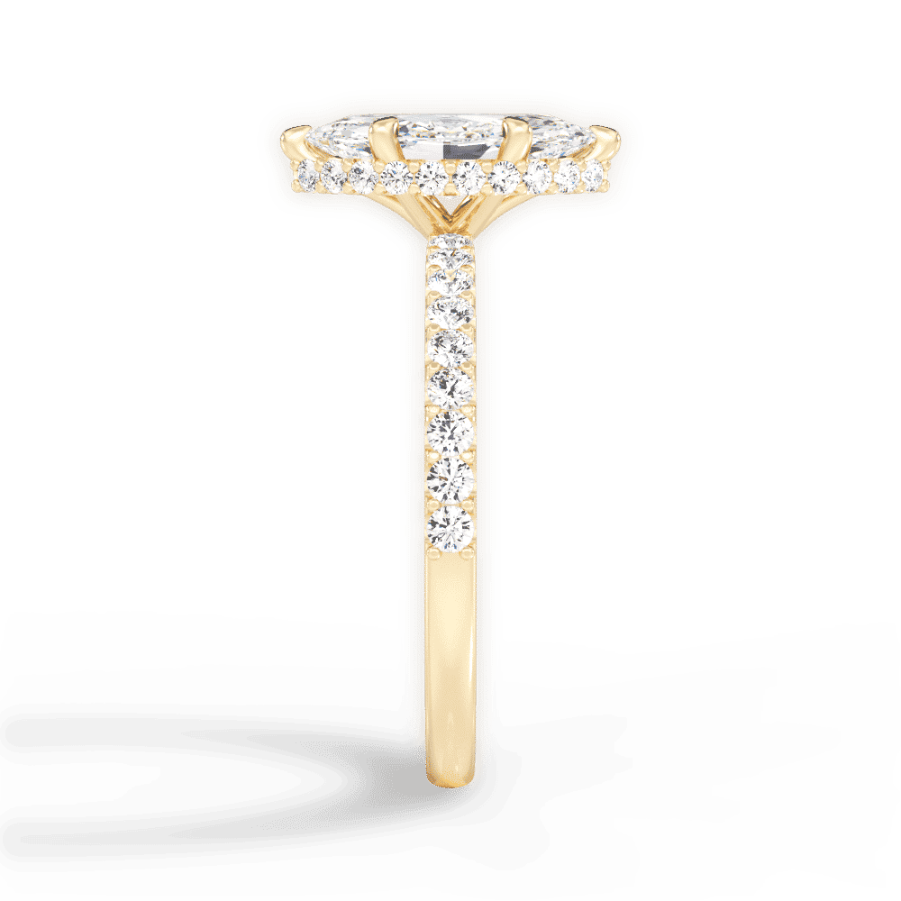 14kt Yellow Gold/18kt Yellow Gold/marquise/perspective