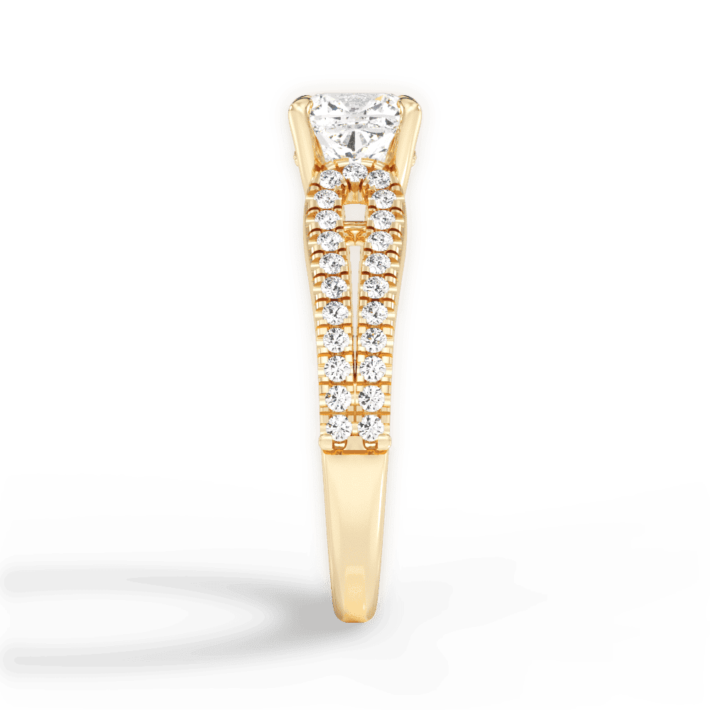 14kt Yellow Gold/18kt Yellow Gold/cushion/perspective