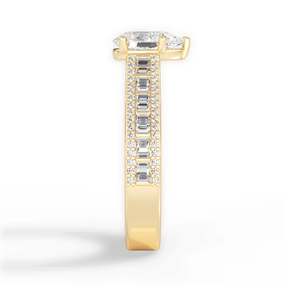 14kt Yellow Gold/18kt Yellow Gold/pear/perspective