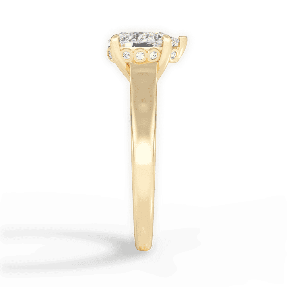 14kt Yellow Gold/18kt Yellow Gold/pear/perspective
