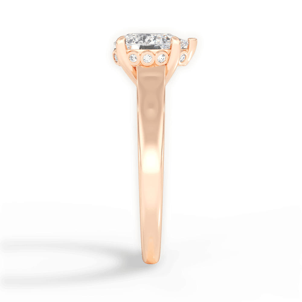 14kt Rose Gold/18kt Rose Gold/pear/perspective