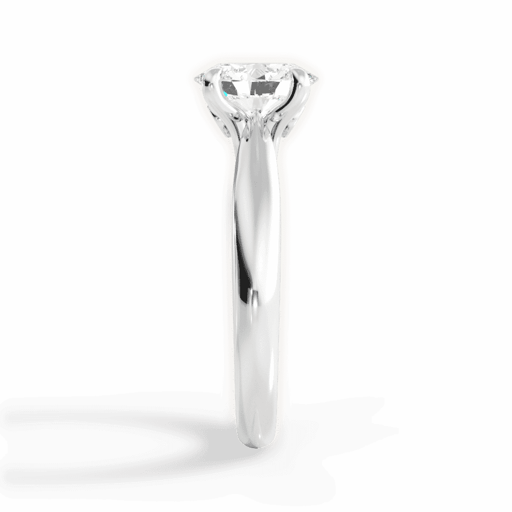 14kt White Gold/18kt White Gold/Platinum/oval/perspective