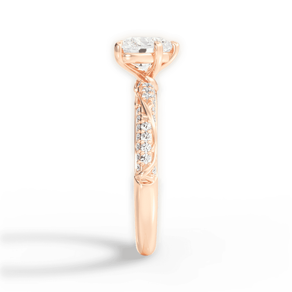 14kt Rose Gold/18kt Rose Gold/heart/perspective