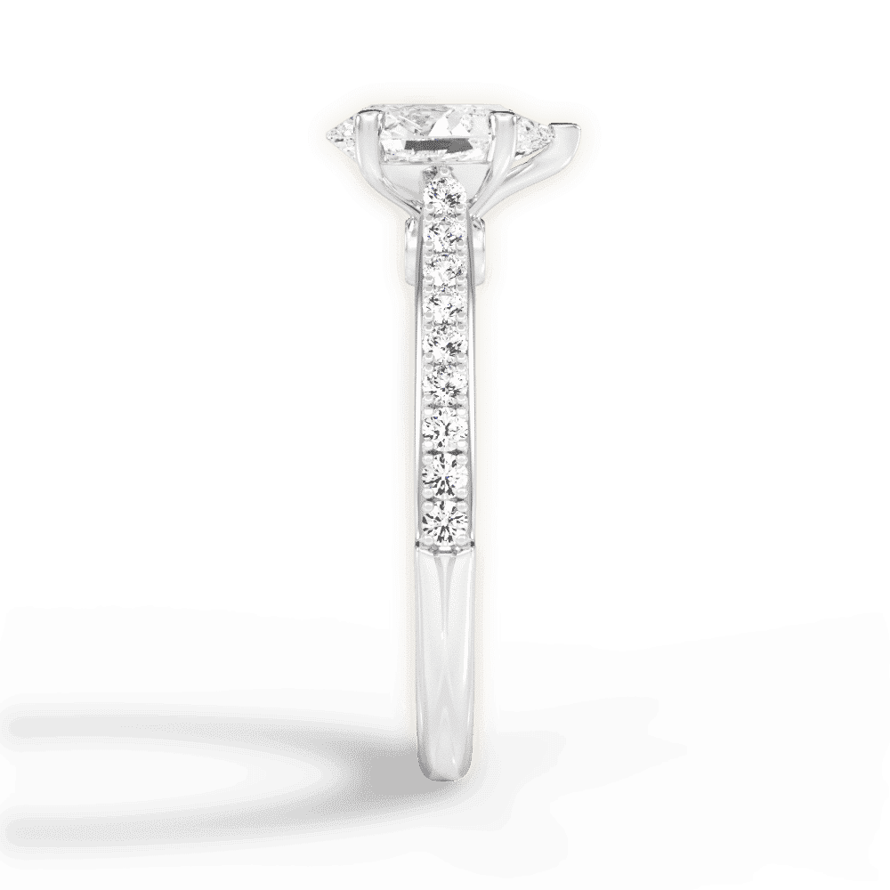 14kt White Gold/18kt White Gold/Platinum/pear/perspective