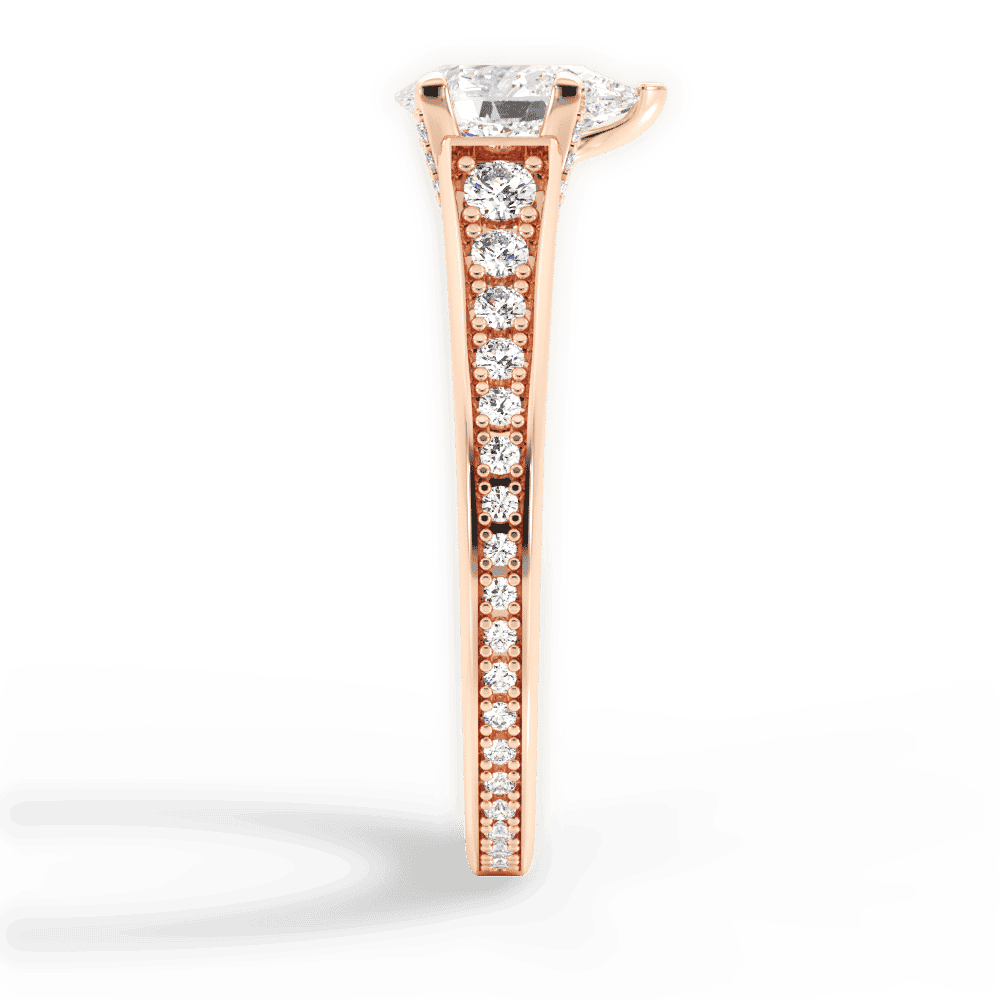 14kt Rose Gold/18kt Rose Gold/pear/perspective