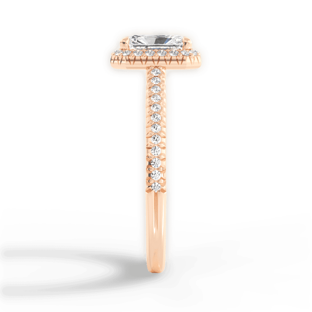 14kt Rose Gold/18kt Rose Gold/radiant/perspective