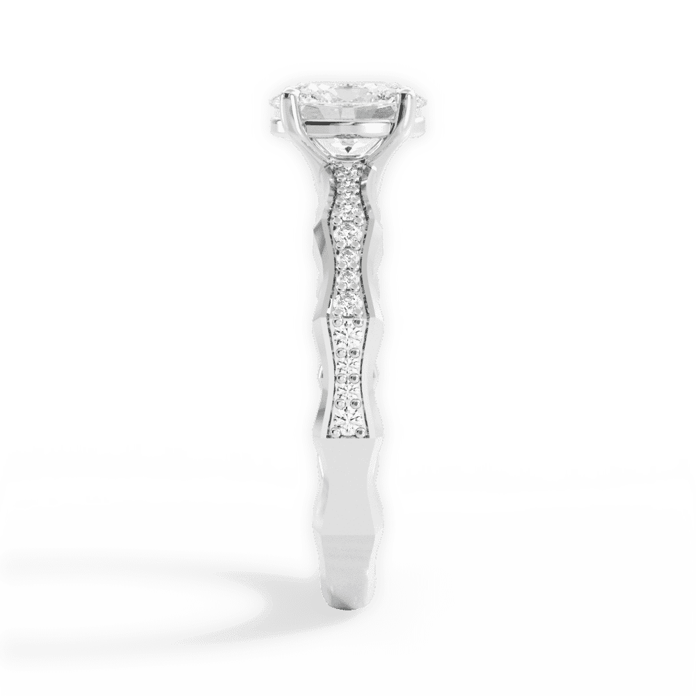 14kt White Gold/18kt White Gold/Platinum/oval/perspective