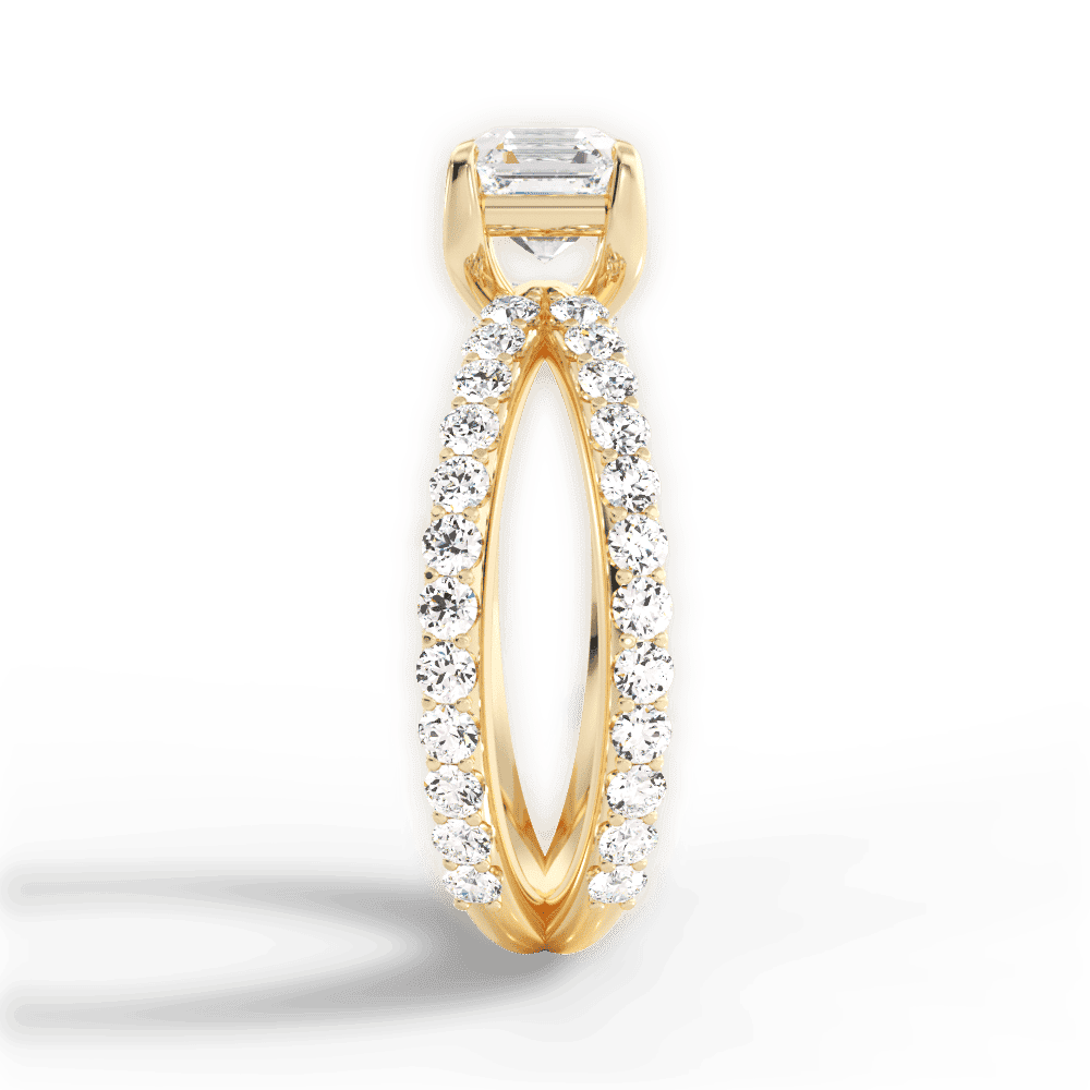 14kt Yellow Gold/18kt Yellow Gold/asscher/perspective