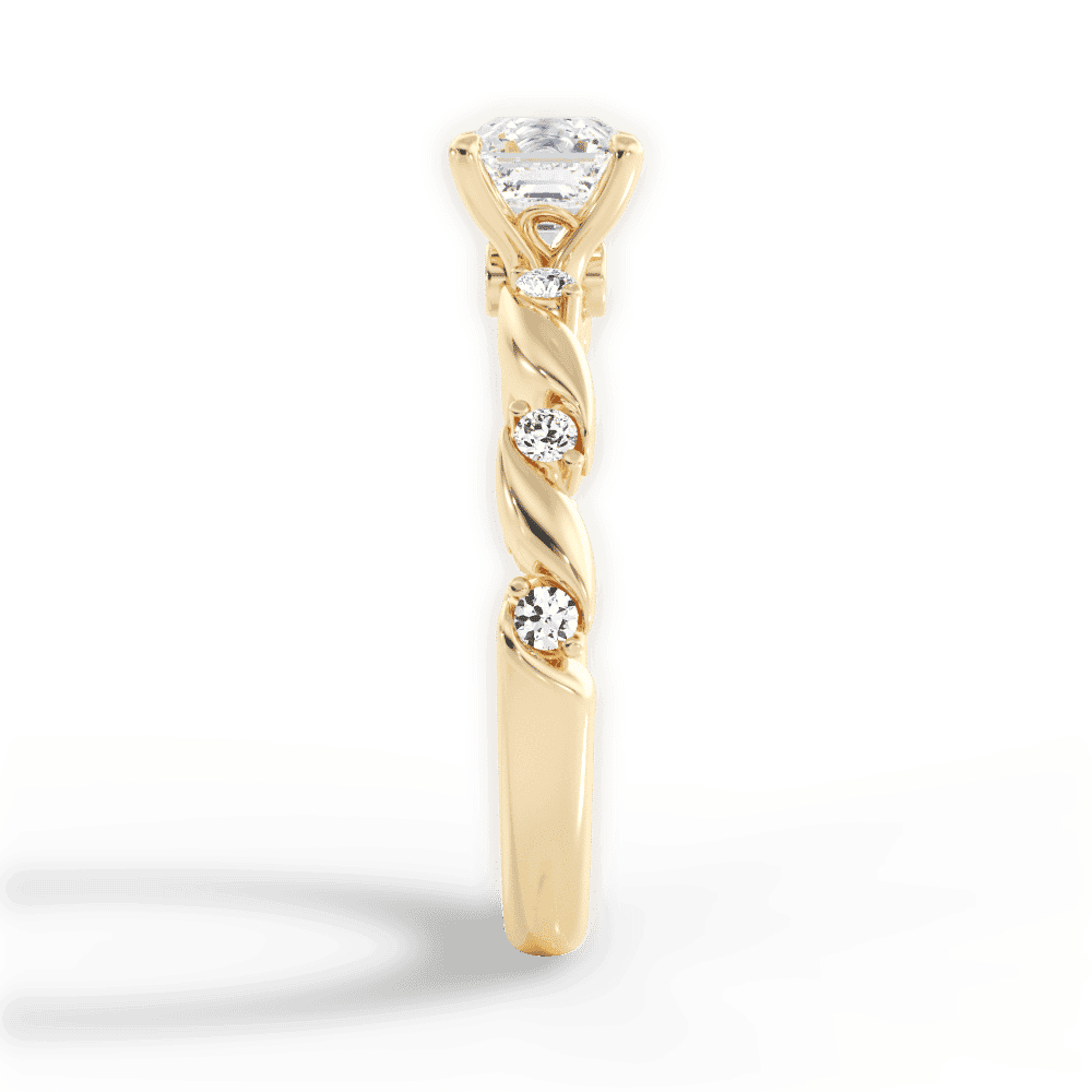 14kt Yellow Gold/18kt Yellow Gold/asscher/perspective
