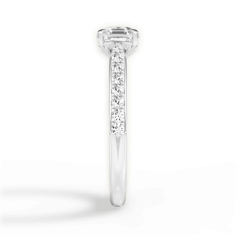 14kt White Gold/18kt White Gold/Platinum/asscher/perspective