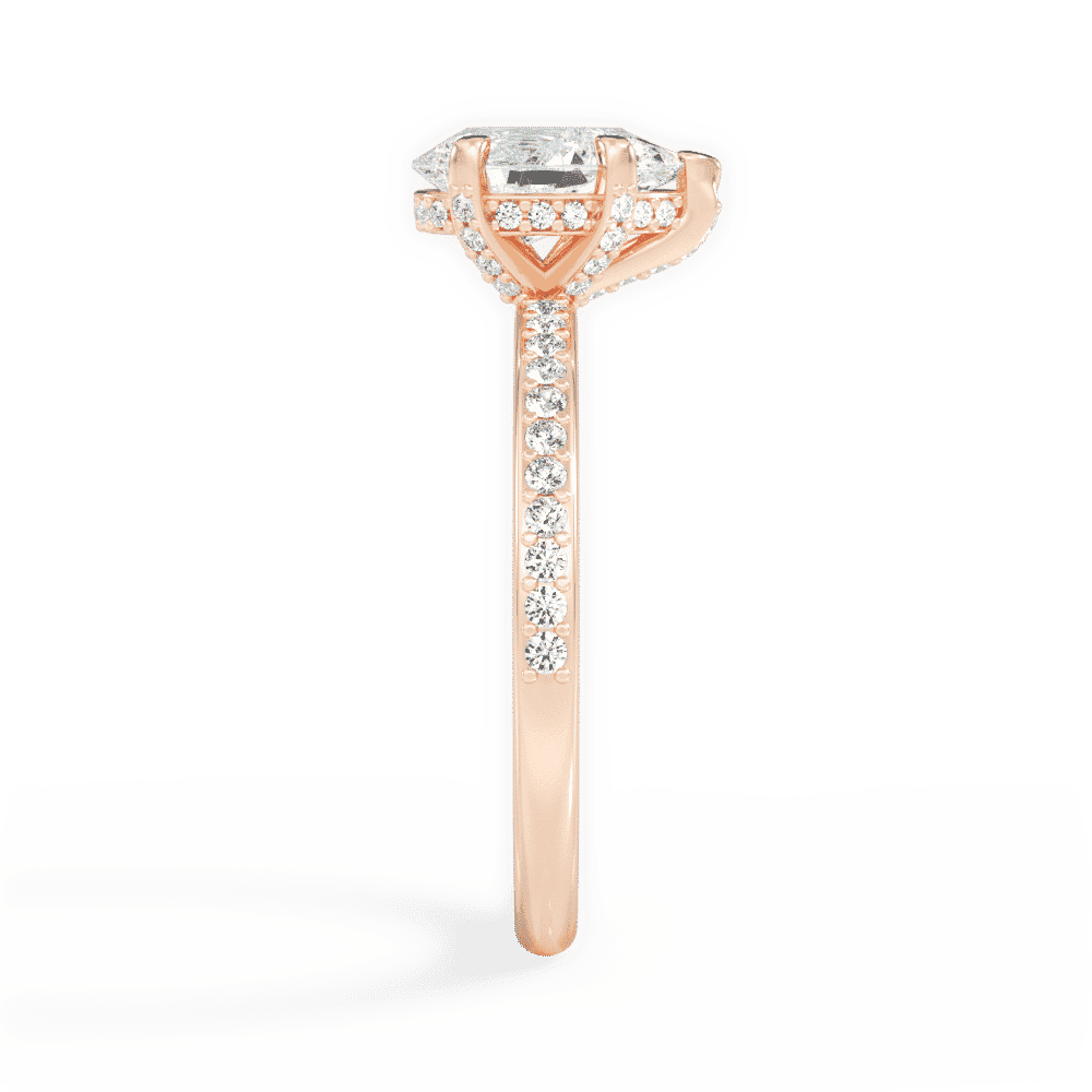 14kt Rose Gold/18kt Rose Gold/pear/perspective