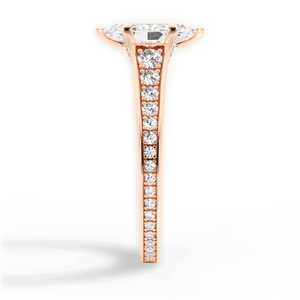 14kt Rose Gold/18kt Rose Gold/marquise/perspective