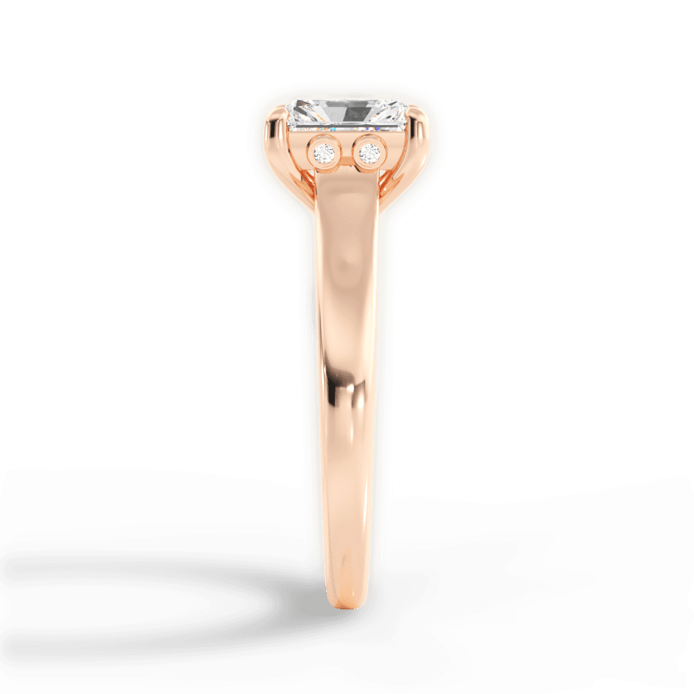 14kt Rose Gold/18kt Rose Gold/radiant/perspective