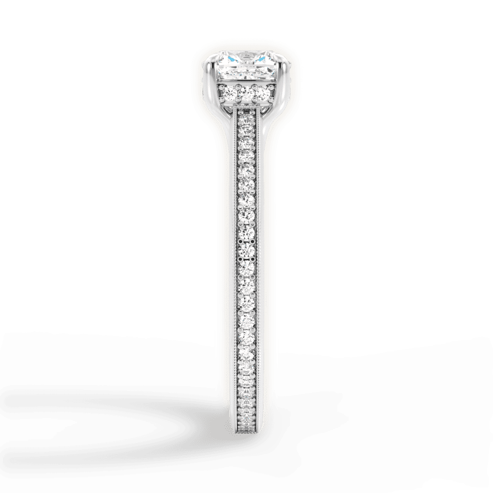 14kt White Gold/18kt White Gold/Platinum/cushion/perspective