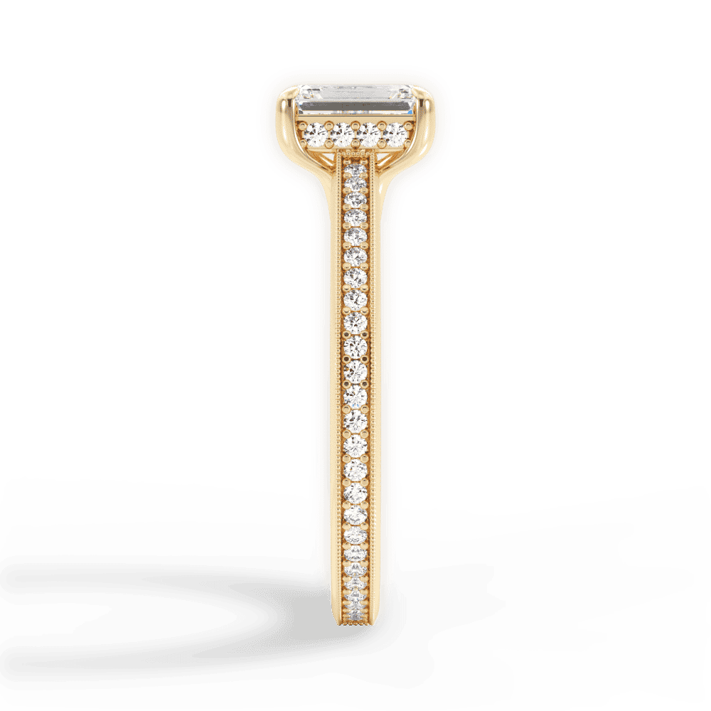 14kt Yellow Gold/18kt Yellow Gold/emerald/perspective