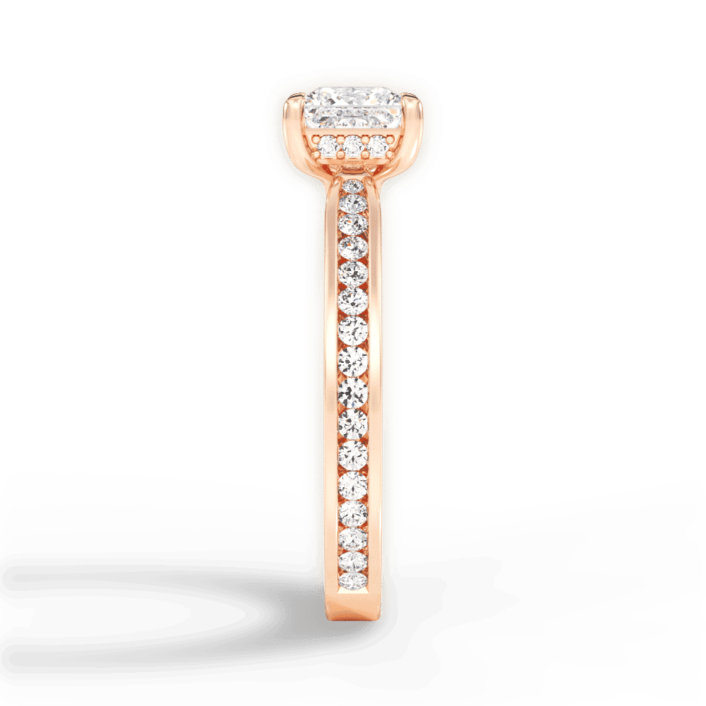 14kt Rose Gold/18kt Rose Gold/princess/perspective