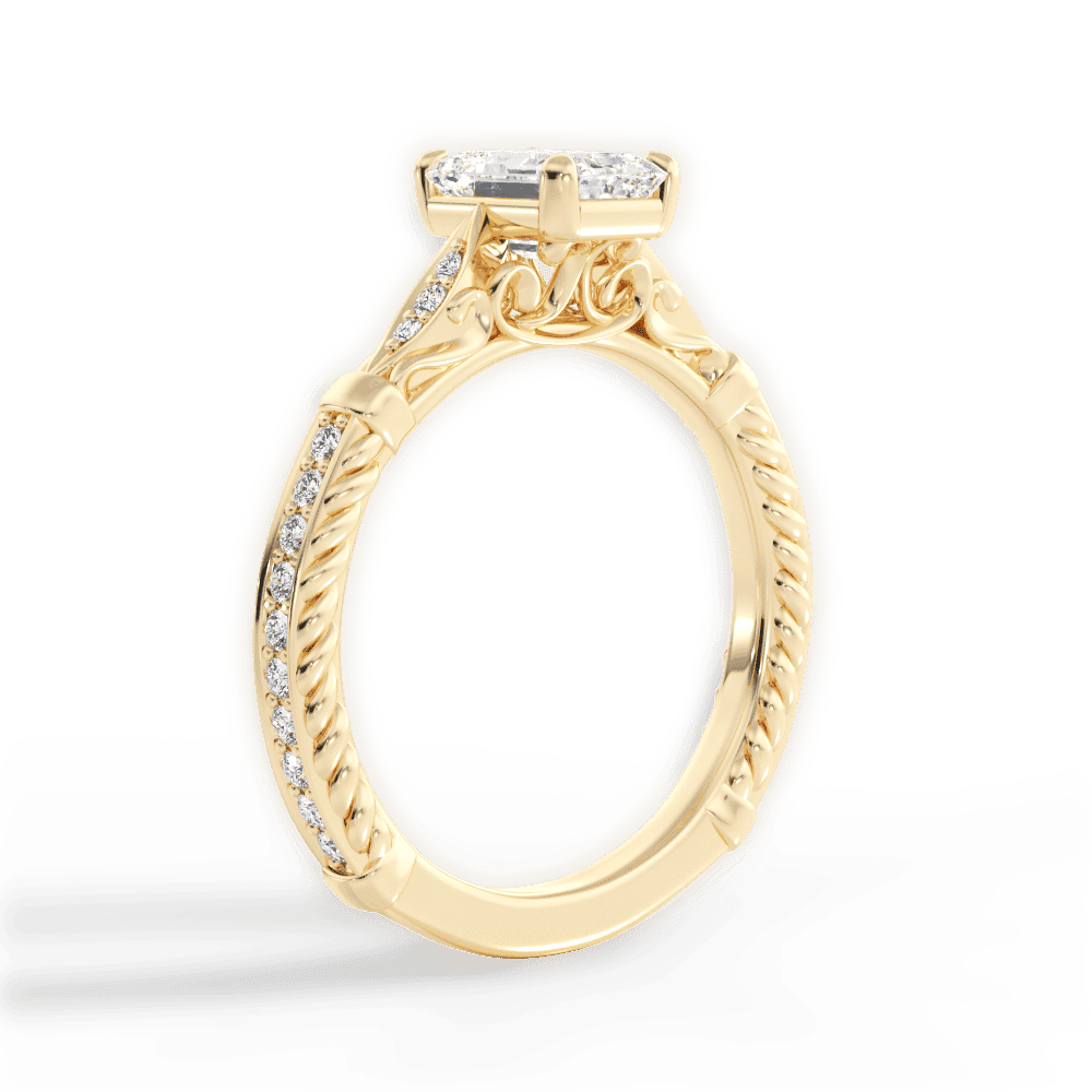 14kt Yellow Gold/18kt Yellow Gold/emerald/perspective
