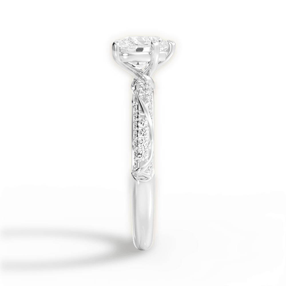 14kt White Gold/18kt White Gold/Platinum/heart/perspective