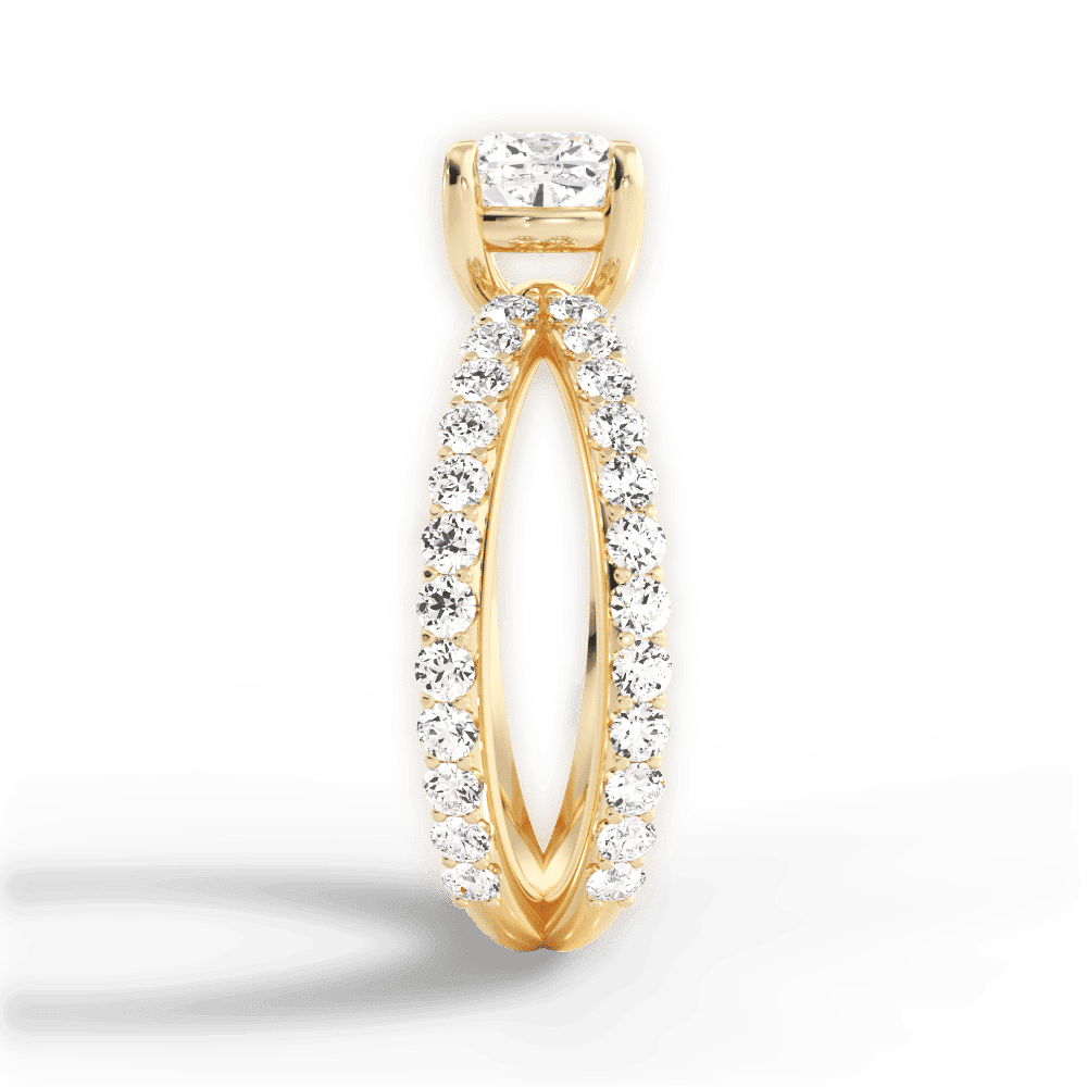 14kt Yellow Gold/18kt Yellow Gold/cushion/perspective